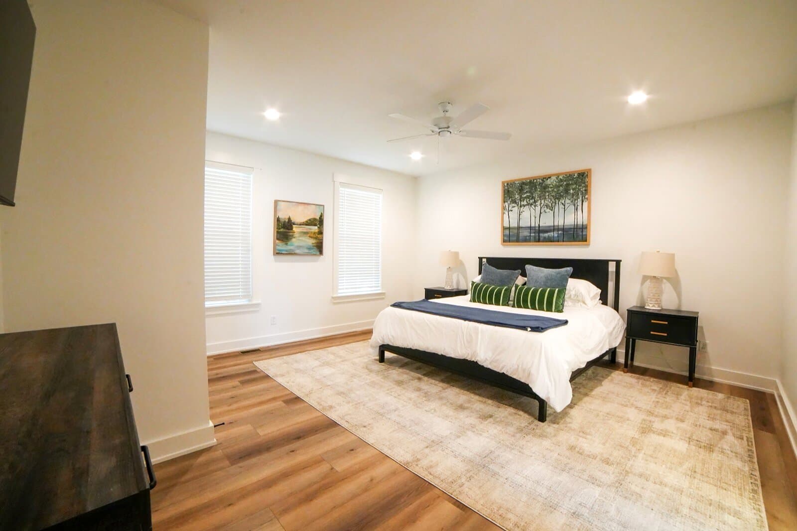 King · main floor (hall bath) — King bed, shares hall bath